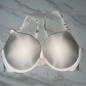 White silky Victorias Secret push up bra with underwire. 34D